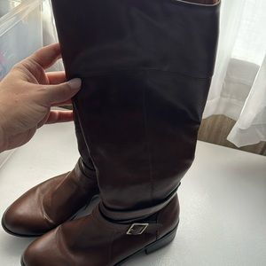 Brown mid-calf boots